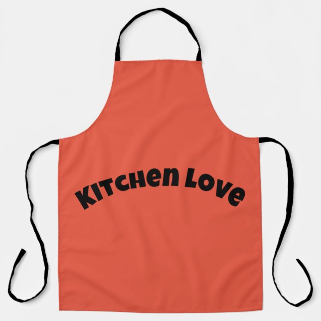 Kitchen love simple approns for unisex apron (Front)