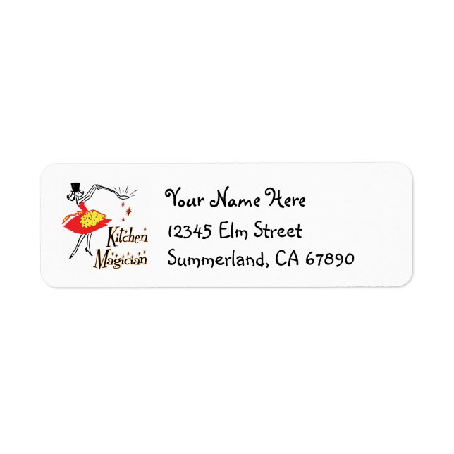 Kitchen Magician Cooking Custom Address Labels (Front)