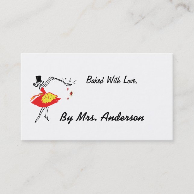 Kitchen Magician Custom Retro Business Card (Front)