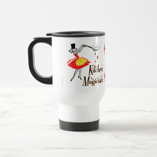 Kitchen Magician Retro Cooking Art Commuter Mug (Left)