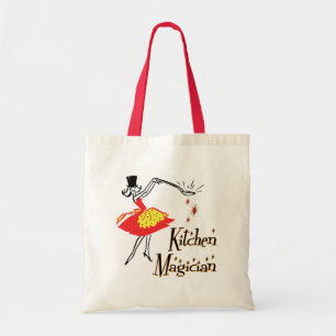 Kitchen Magician Retro Cooking Art Tote Bag