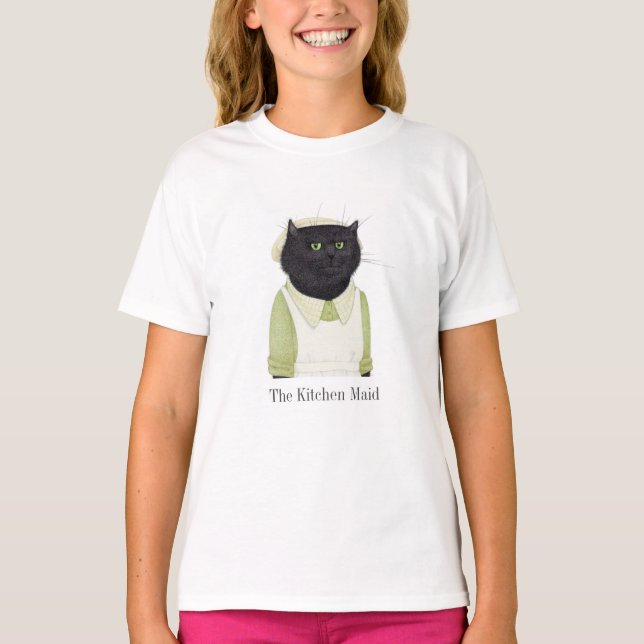 KITCHEN MAID CAT Girls' Basic T-Shirt (Front)