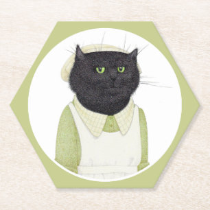 KITCHEN MAID CAT Hexagon Paper Coasters