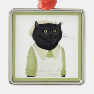 KITCHEN MAID CAT Premium Square Ornament