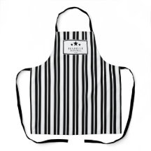 Kitchen Master Black and White Stripes Apron