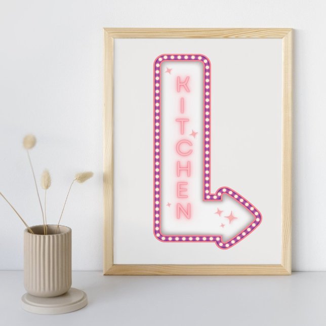 Kitchen Neon Modern Retro Sign Poster (Creator Uploaded)
