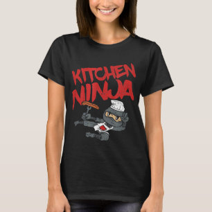 Kitchen Ninja Barbeque Grill Barbecue Cook Chef T-Shirt