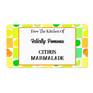 Kitchen Of Lemon, Lime Orange Citrus Fruit Pattern