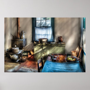 Kitchen - Old fashioned kitchen Poster