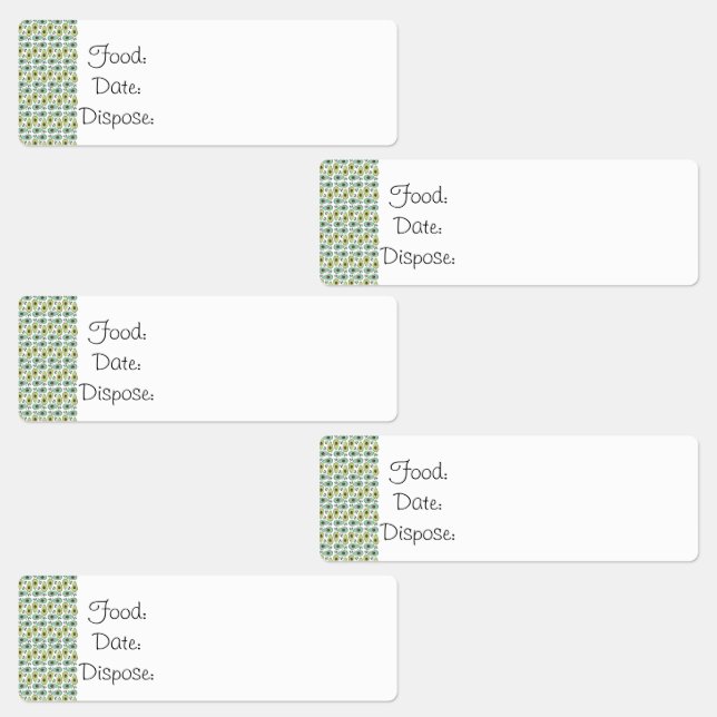 Kitchen Organisation Food Labels Avocado Pattern (Group)