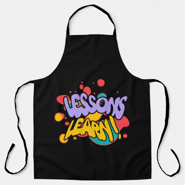 KITCHEN PAINT SPLASH LESSONS LEARN APRON (Front)