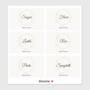 Kitchen Pantry Organization Food Storage Labels 