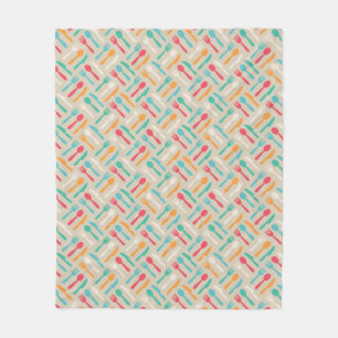 Kitchen pattern 3 fleece blanket