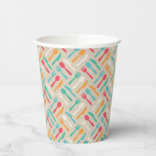 Kitchen pattern 3 paper cups