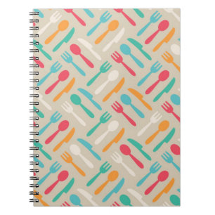 Kitchen pattern 3 spiral notebook