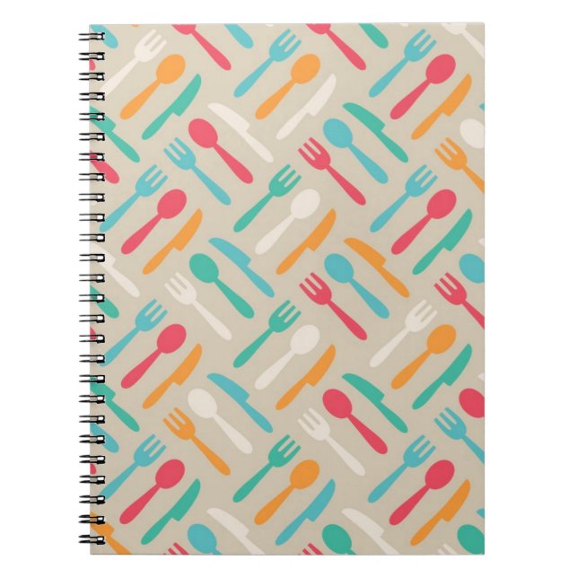 Kitchen pattern 3 spiral notebook (Front)