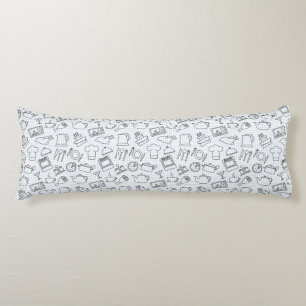 Kitchen Pattern 4 Body Cushion