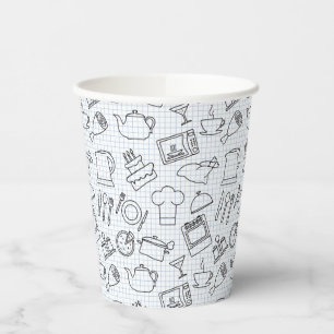 Kitchen Pattern 4 Paper Cups