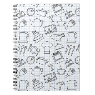 Kitchen Pattern 4 Spiral Notebook