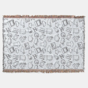 Kitchen Pattern 4 Throw Blanket