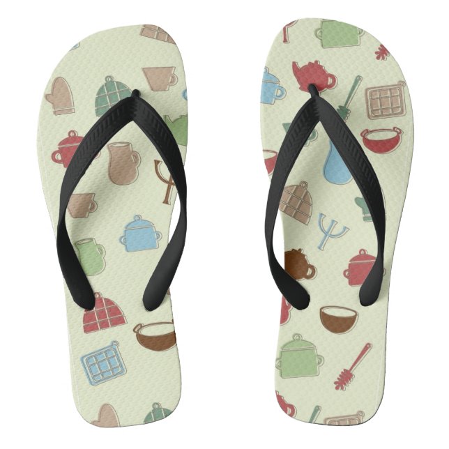 Kitchen pattern jandals (Footbed)