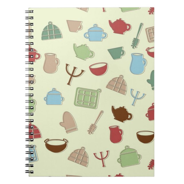 Kitchen pattern spiral notebook (Front)