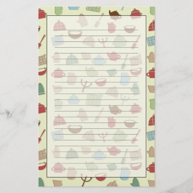 Kitchen pattern stationery (Front)