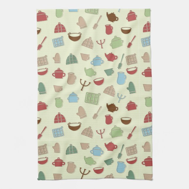 Kitchen pattern tea towel (Vertical)