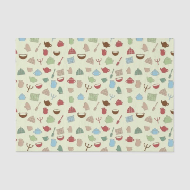 Kitchen pattern tissue paper (Front)