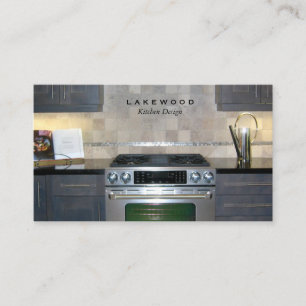 Kitchen Photo Business Card Taupe
