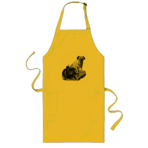 Kitchen Pugs, Shaded Cheer Long Apron