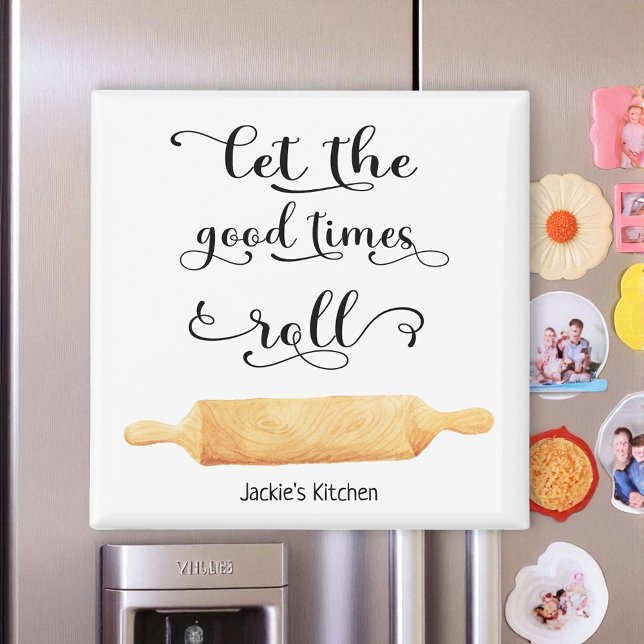 Kitchen Quote Funny Black White Typography Magnet (Creator Uploaded)