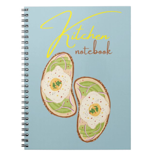 Kitchen Recipe Notebook for Home Cooks and Food  (Front)