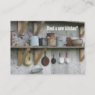 Kitchen Remodel Vintage Business Card
