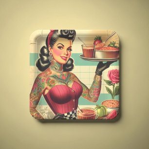 Kitchen Restaurant Pin-up Paper Plate