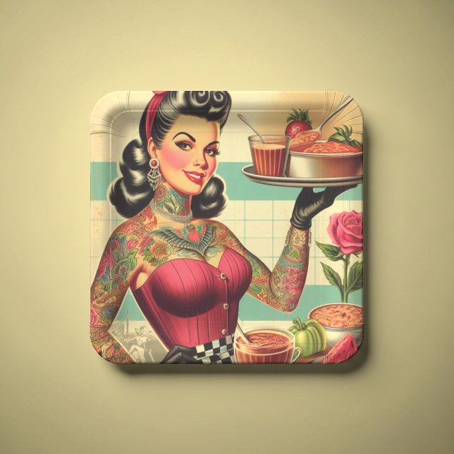 Kitchen Restaurant Pin-up Paper Plate (Creator Uploaded)