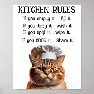 KITCHEN RULES POSTER