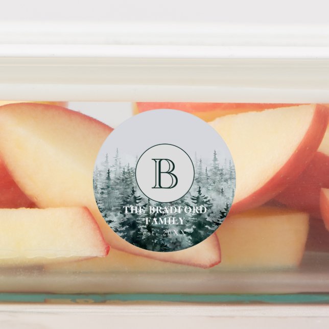  Kitchen Rustic Forest Monogram Product Waterproof (Affixed)