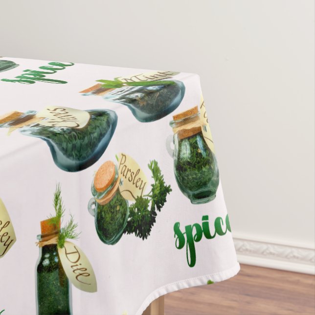 Kitchen Spices Home Cooking Unique & Unusual Tablecloth (In Situ)