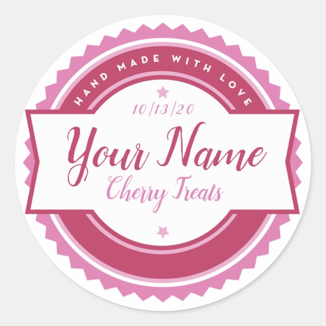 Kitchen Sticker Bakery Label Personalise (Front)