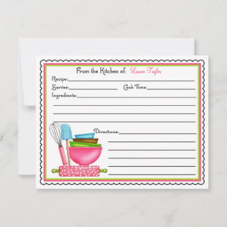 Kitchen Supplies Baking Cooking Recipe Cards