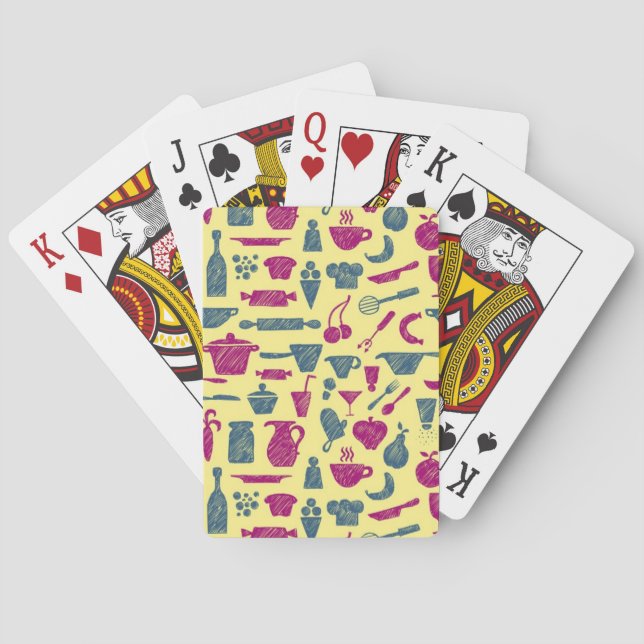 Kitchen supplies playing cards (Back)