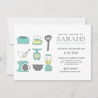 Kitchen Tea Bridal Shower Party Invite