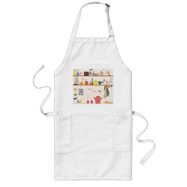 Kitchen Tea Time Long Apron (Front)