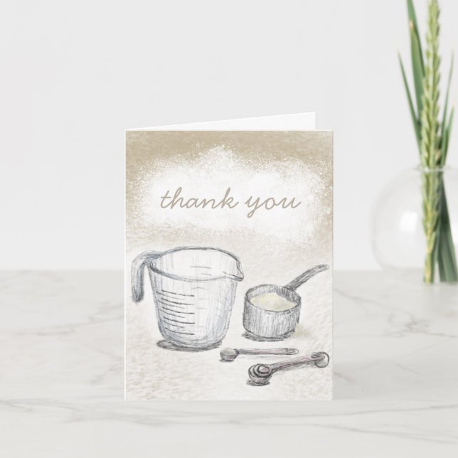 Kitchen thank you card, baking thank you note card (Front)