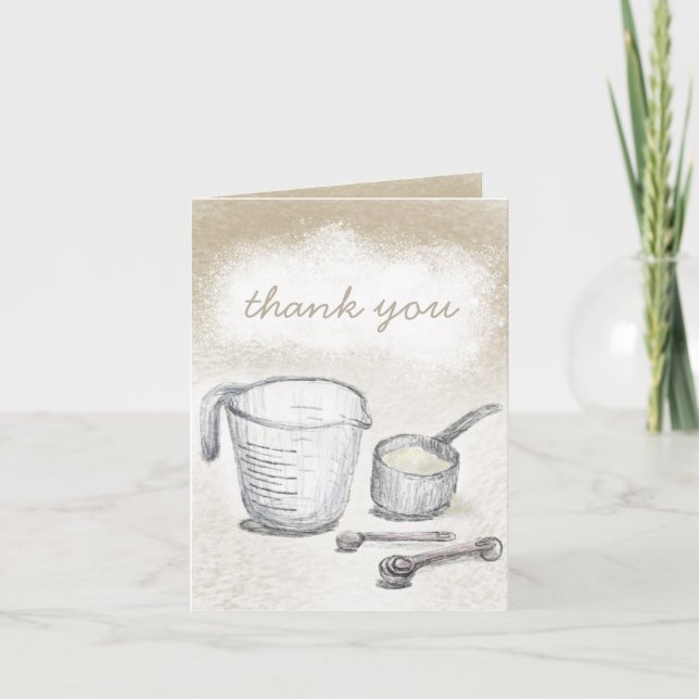 Kitchen thank you card, baking thank you note card (Front)