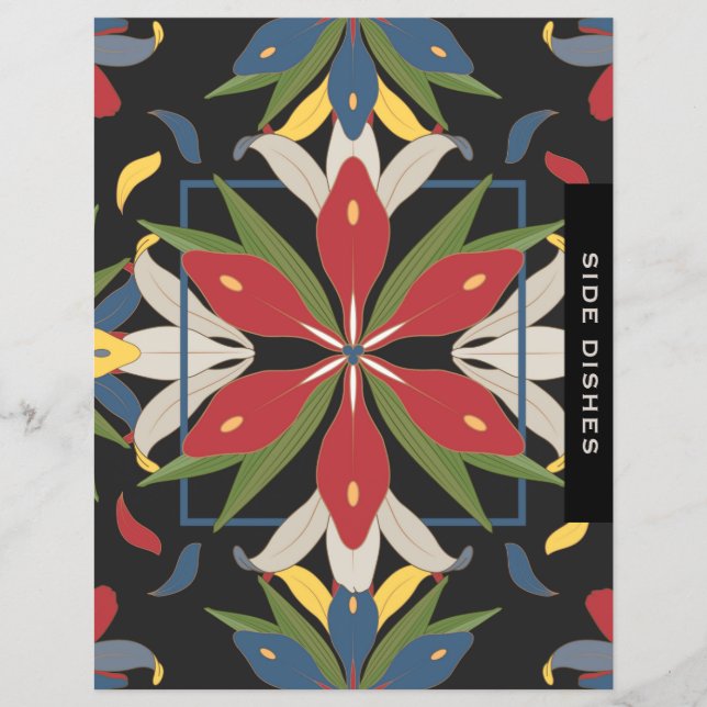 Kitchen Tile Recipe Chapter Divider | Side Dishes (Front)