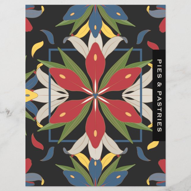 Kitchen Tile Recipe Divider | Pies & Pastries (Front)