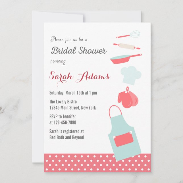 Kitchen Tools Bridal Shower Invitation (Front)