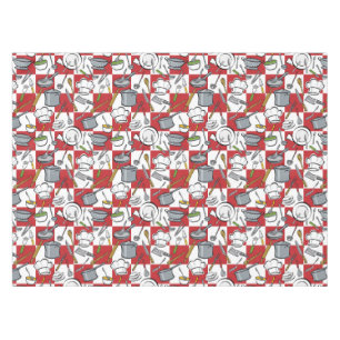 Kitchen Tools Check Tablecloth